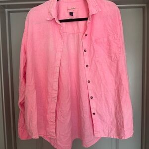 Universal Thread Coral Button-Up Shirt Women’s Size Large